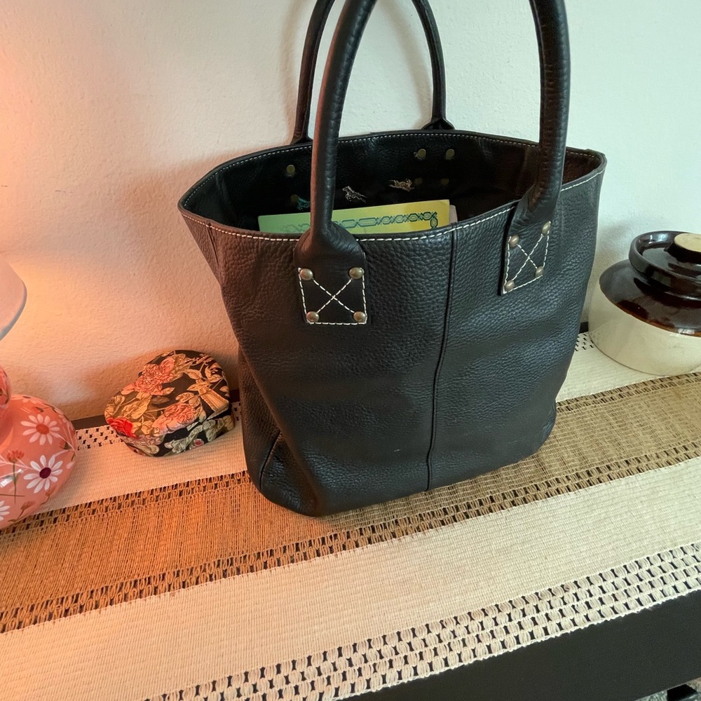 Vintage GAP 1969 Pebble Leather Tote